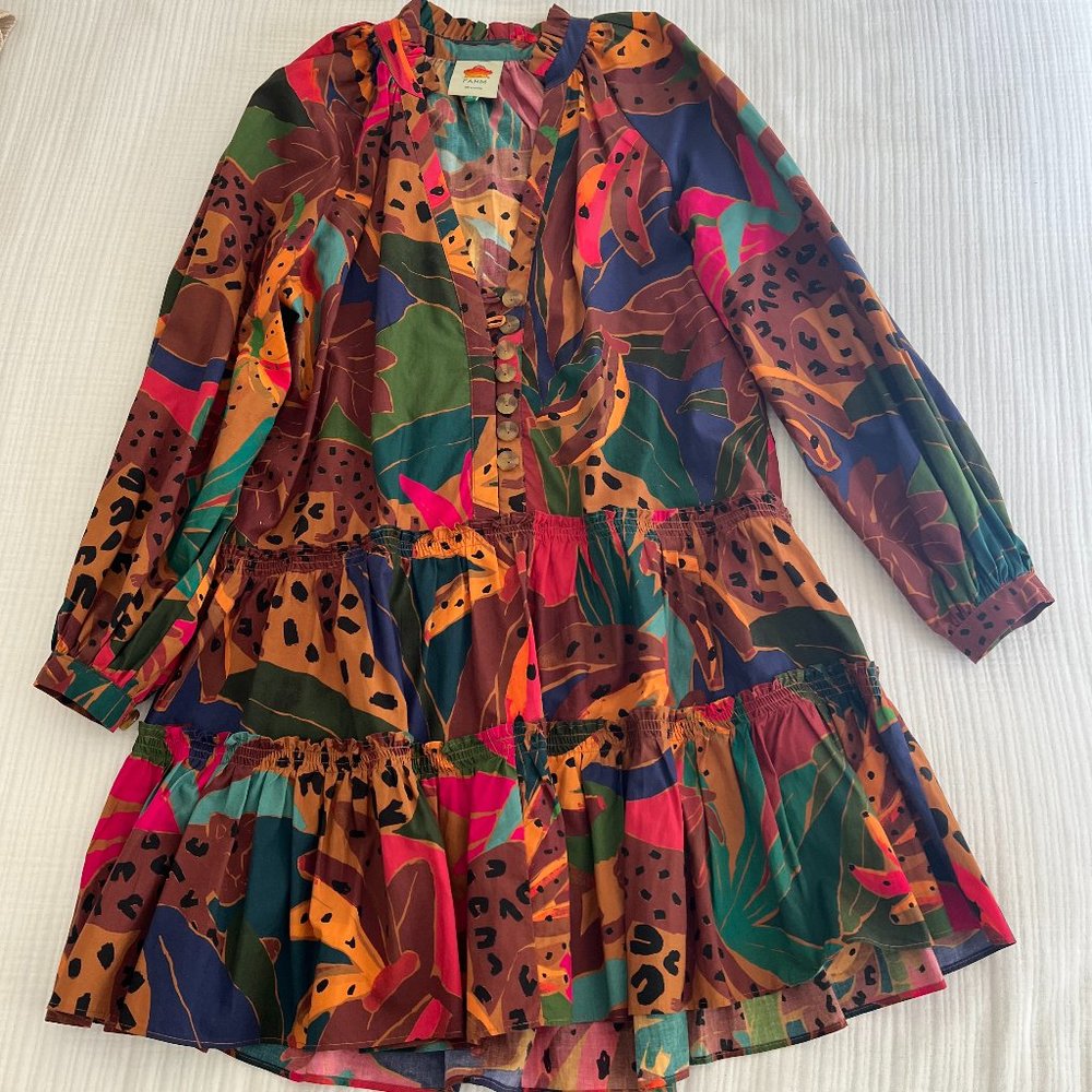 Farm Rio Leopard Jungle Minidress - Picture 2 of 2